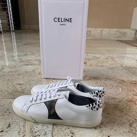 celine white trainers|Celine triomphe sneakers.